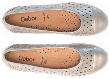 Gabor Ballerina Slipper, Freizeitschuh, Halbschuh mit luftigem Lochmuster