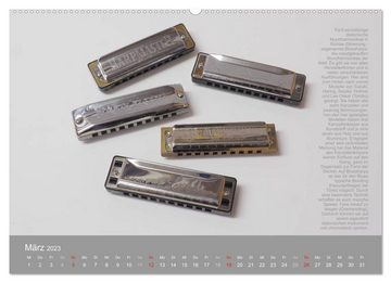 CALVENDO Wandkalender Mundharmonikas im Blickpunkt (Premium, hochwertiger DIN A2 Wandkalender 2023, Kunstdruck in Hochglanz)