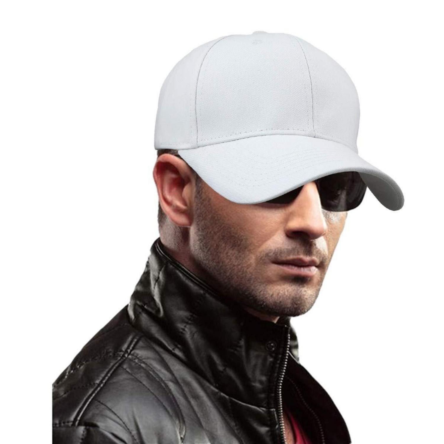 Baseball Cap Baseballcap Herren Mesh Sonnenhut Laufmütze Weiß Baumwolle