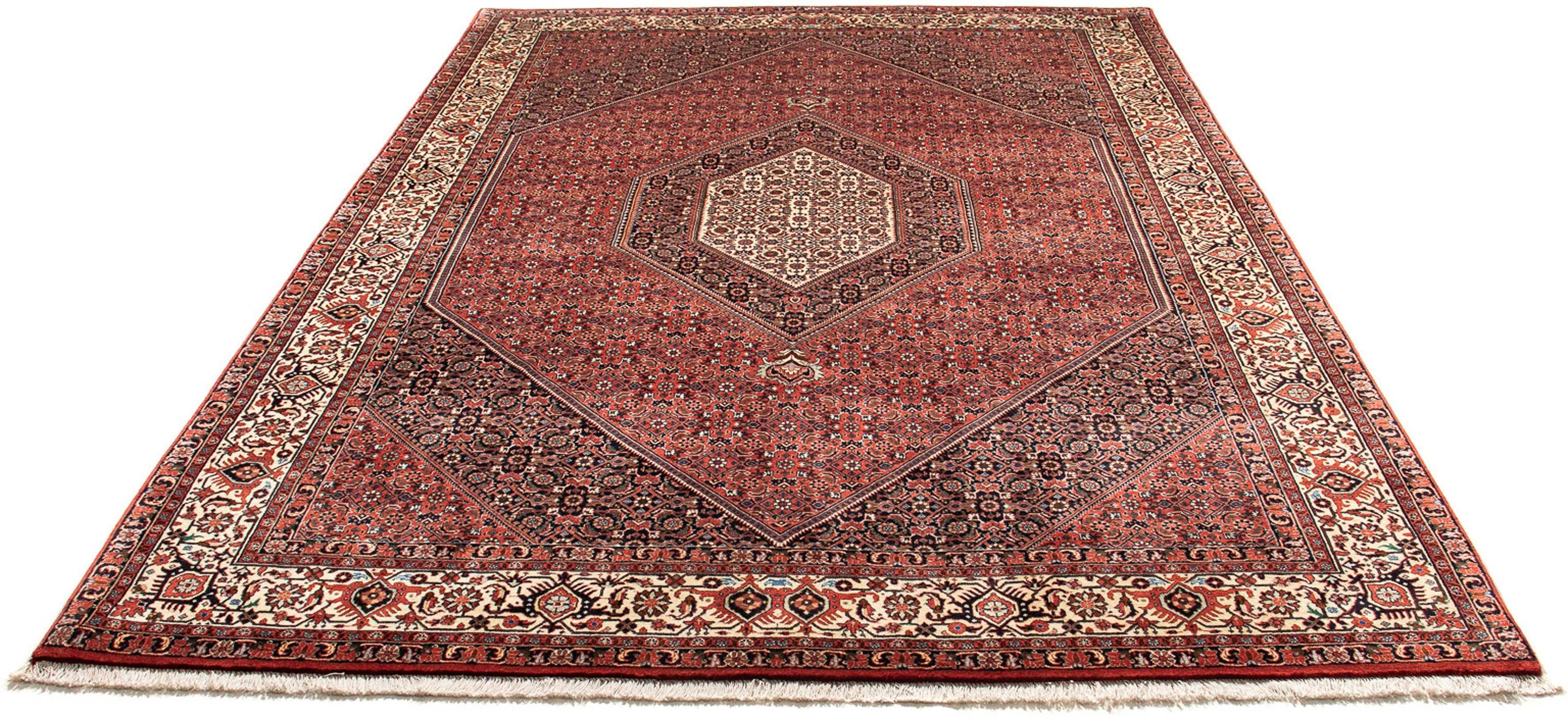Orientteppich Perser - Bidjar - 300 x 203 cm - hellrot, morgenland, rechteckig, Höhe: 15 mm, Wohnzimmer, Handgeknüpft, Einzelstück mit Zertifikat