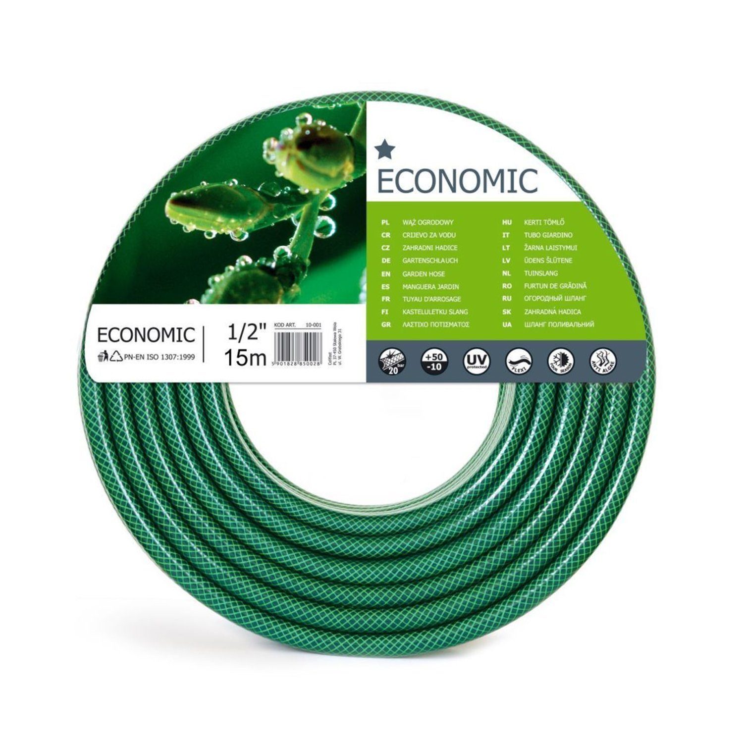 Cellfast Gartenschlauch 10-004, (1 St), 1/2 "Schlauch 15m Economy