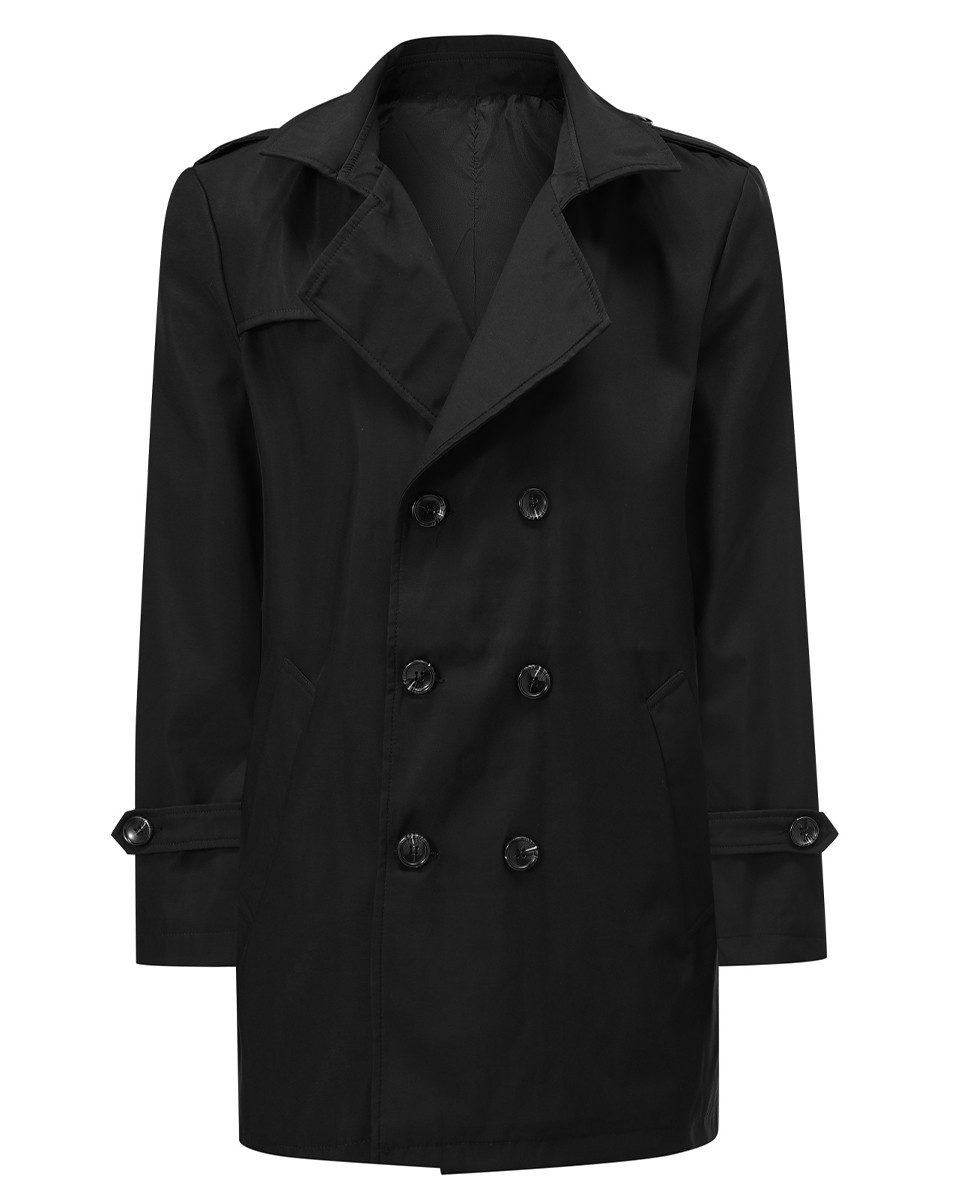 Allthemen Trenchcoat zweireihig Herren eleganter Kurzmantel Mittellange Her günstig online kaufen