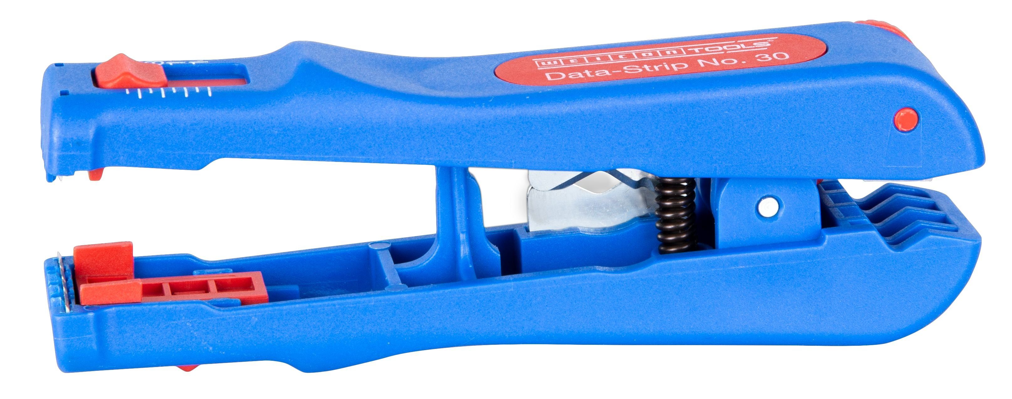 WEICON Abisolierzange Data-Strip No. 30, Arbeitsbereich 0,2 – 10,0 mm², für Datenkabel, Bus-Leitungen, Telefonleitungen, TÜV-geprüft