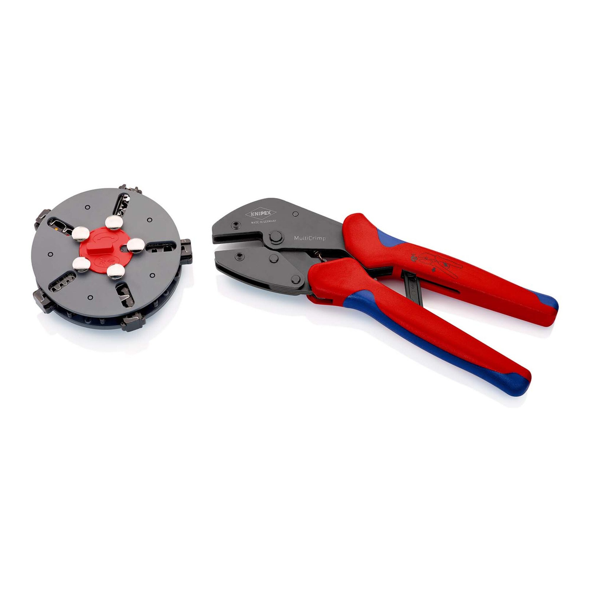 Knipex Crimpzange KNIPEX 97 33 02 MultiCrimp® Crimpzange mit Wechselmagazin mit