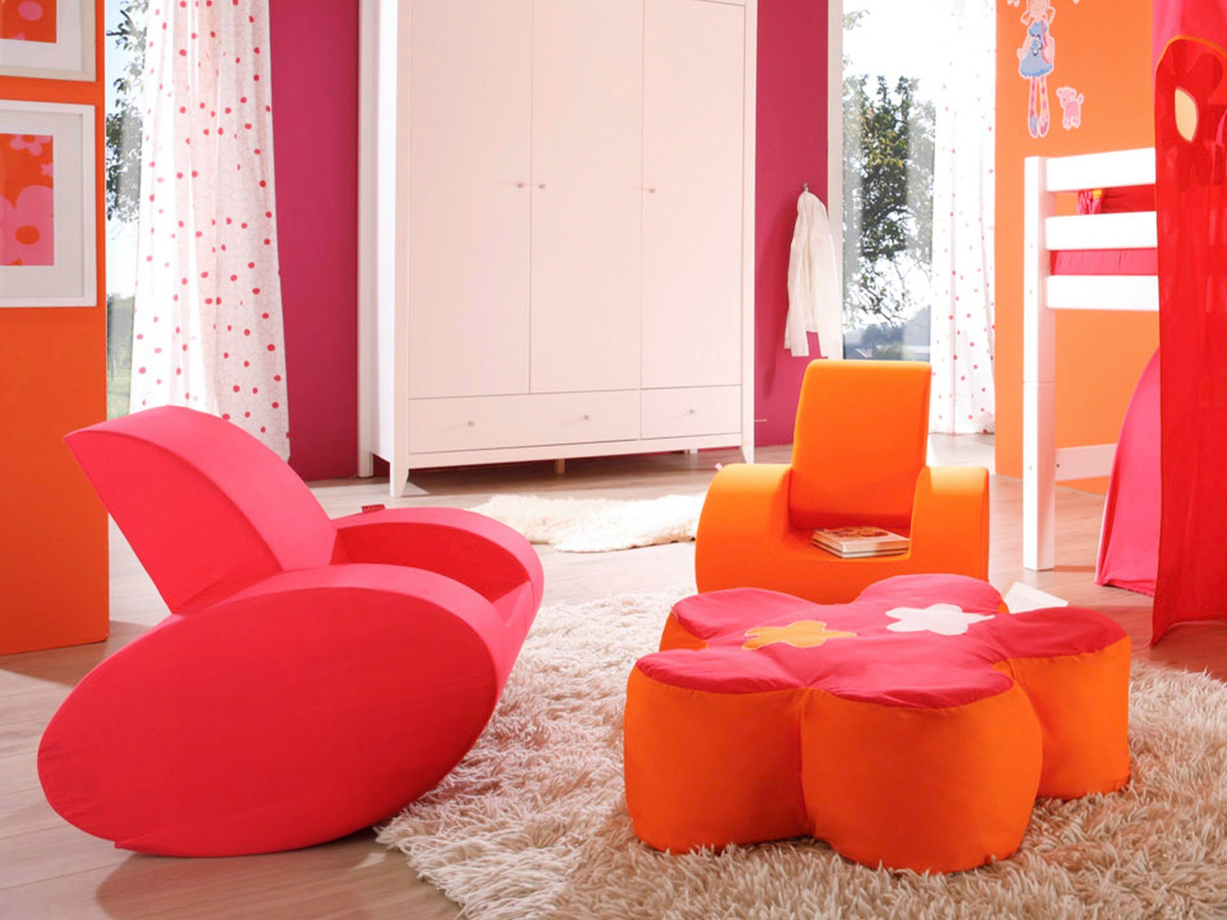 Hoppekids Sessel, Kindersessel Schaukelstuhl in 2 Farben pink
