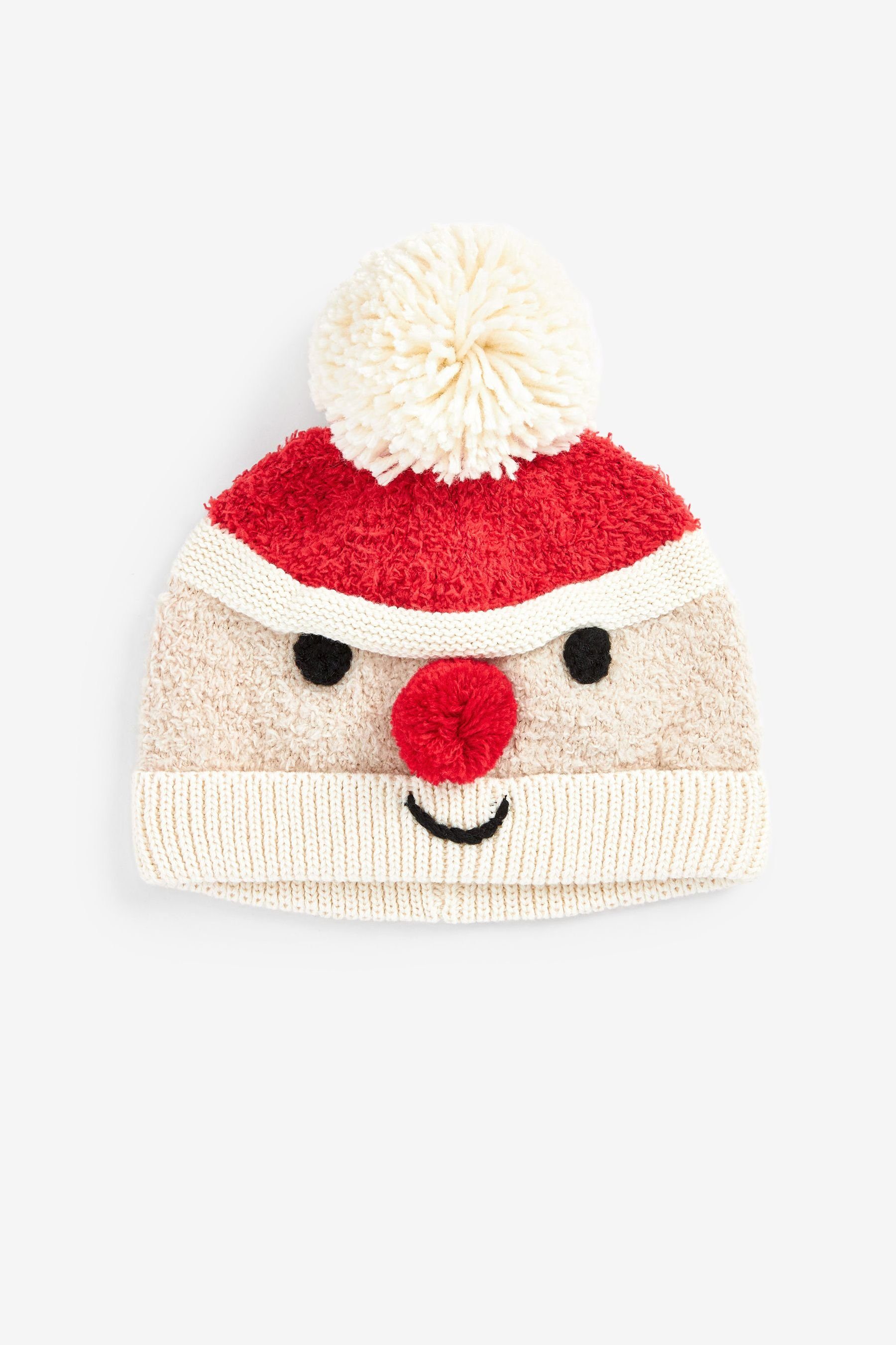 NEXT Erstlingsmütze Babystrickmütze mit Bommel Weihnachtsmann 1-St mehr