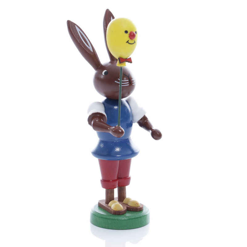 Osterhase Osterfigur Hase mit Luftballon Höhe ca 9 cm NEU, mit Gesicht auf dem Luftballon