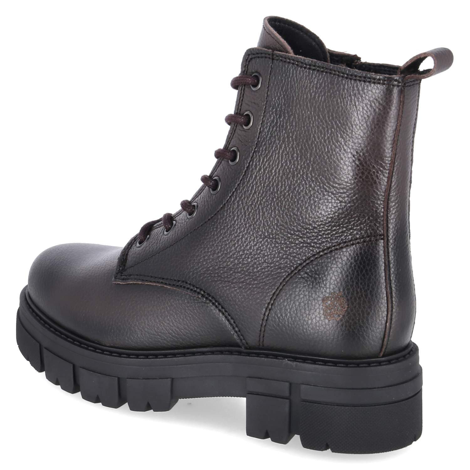 Apple of Eden Apple of Eden CASTLE 87 TDM/Grain Cow Damen Glattleder brown Schnürstiefel
