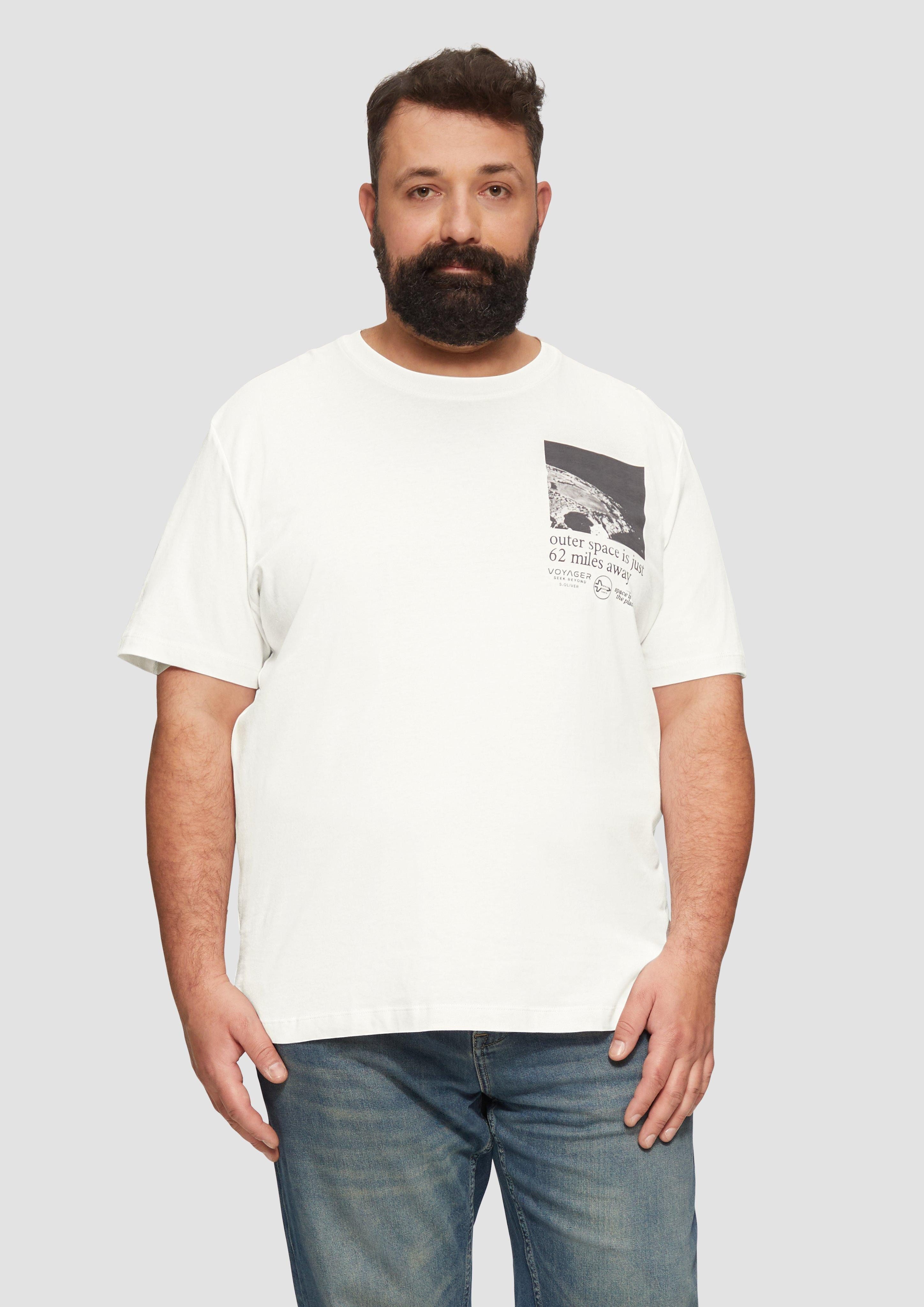 s.Oliver Kurzarmshirt Baumwoll-T-Shirt mit Frontprint günstig online kaufen