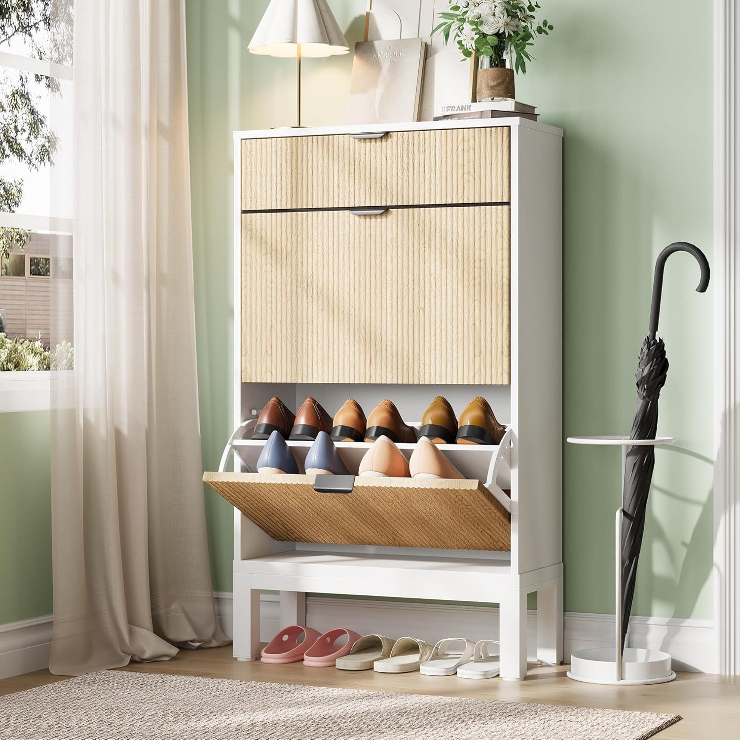 GarveeMore Schuhschrank Schuhkipper Schuhkommode mit 2-4 günstig online kaufen