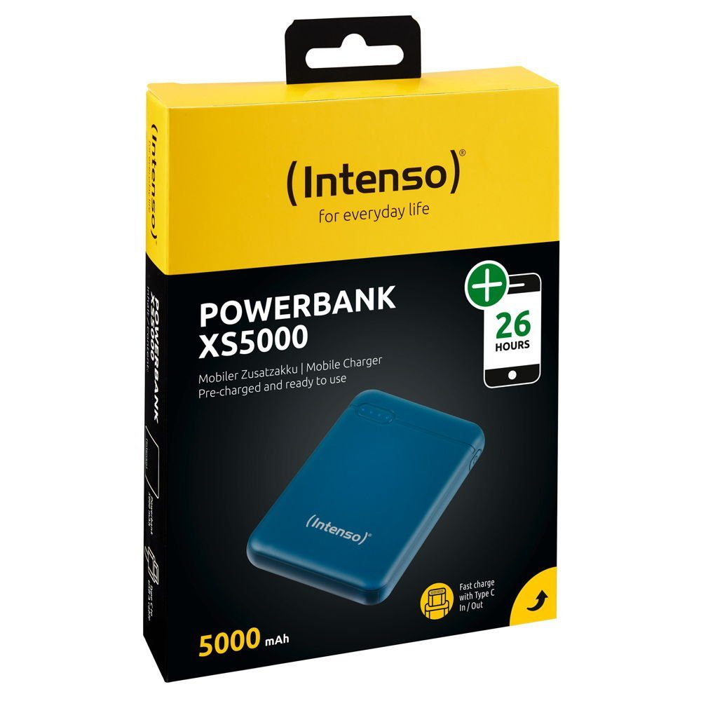 Powerbank Typ 5000 Powerbank Slim petrol Intenso mobile mAh A USB OUT XS C /