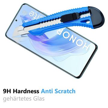 CoolGadget Schutzfolie Panzerfolie für Honor 90 Lite, (9H Härtegrad, 2x Schutzglas, 1xReinigungset), Displayfolie Panzer Schutzfolie 2 Stück für Honor 90 Lite Glas Folie