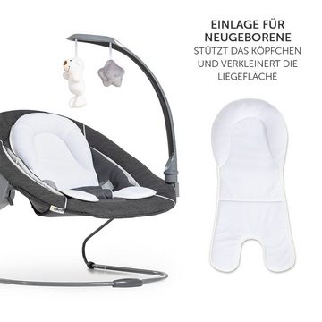 Hauck Hochstuhl Alpha Plus Weiß Newborn Set Deluxe (Set, 4 St), Holz Babystuhl ab Geburt inkl. Aufsatz für Neugeborene & Sitzauflage