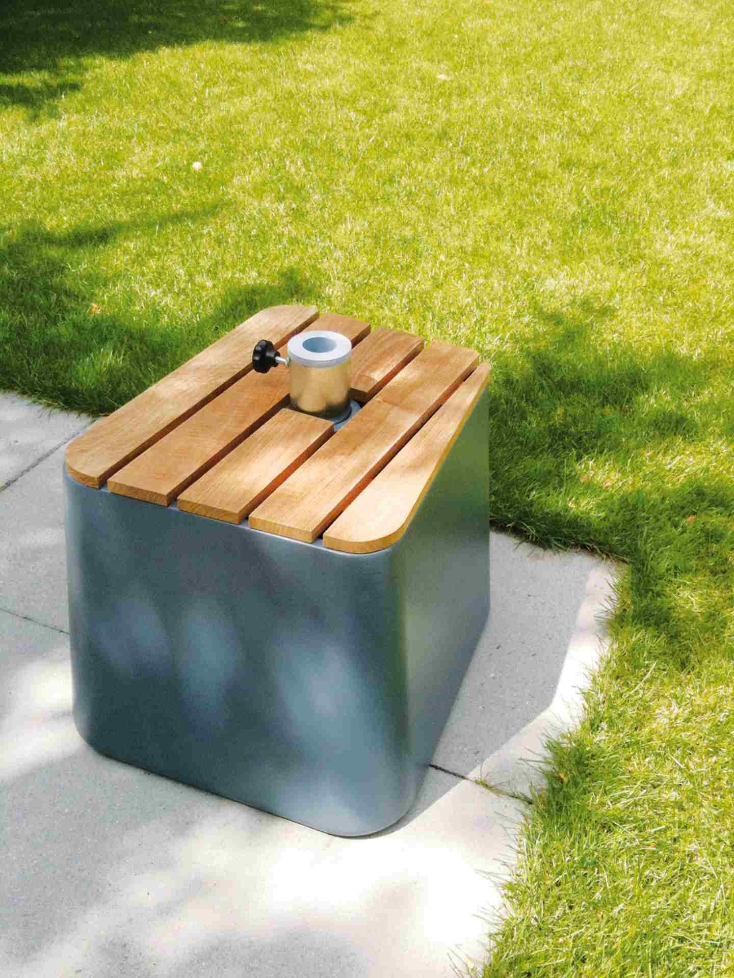 jankurtz GartenmöbelSchutzhülle für Sonnenschirmständer Fill Up Natur