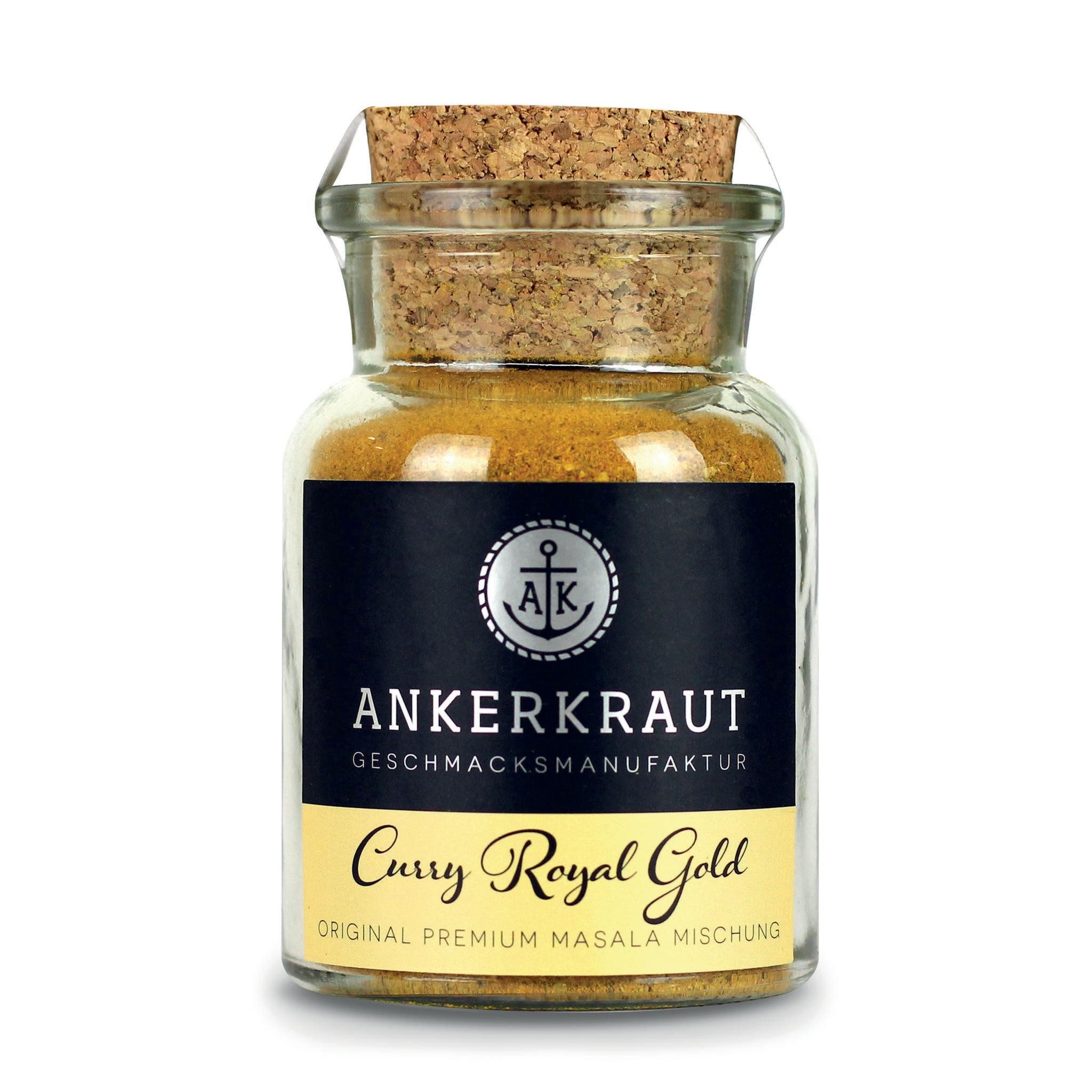 Ankerkraut Gewürz Curry Royal Gold, Curry Royal Gold, 80g im Korkenglas