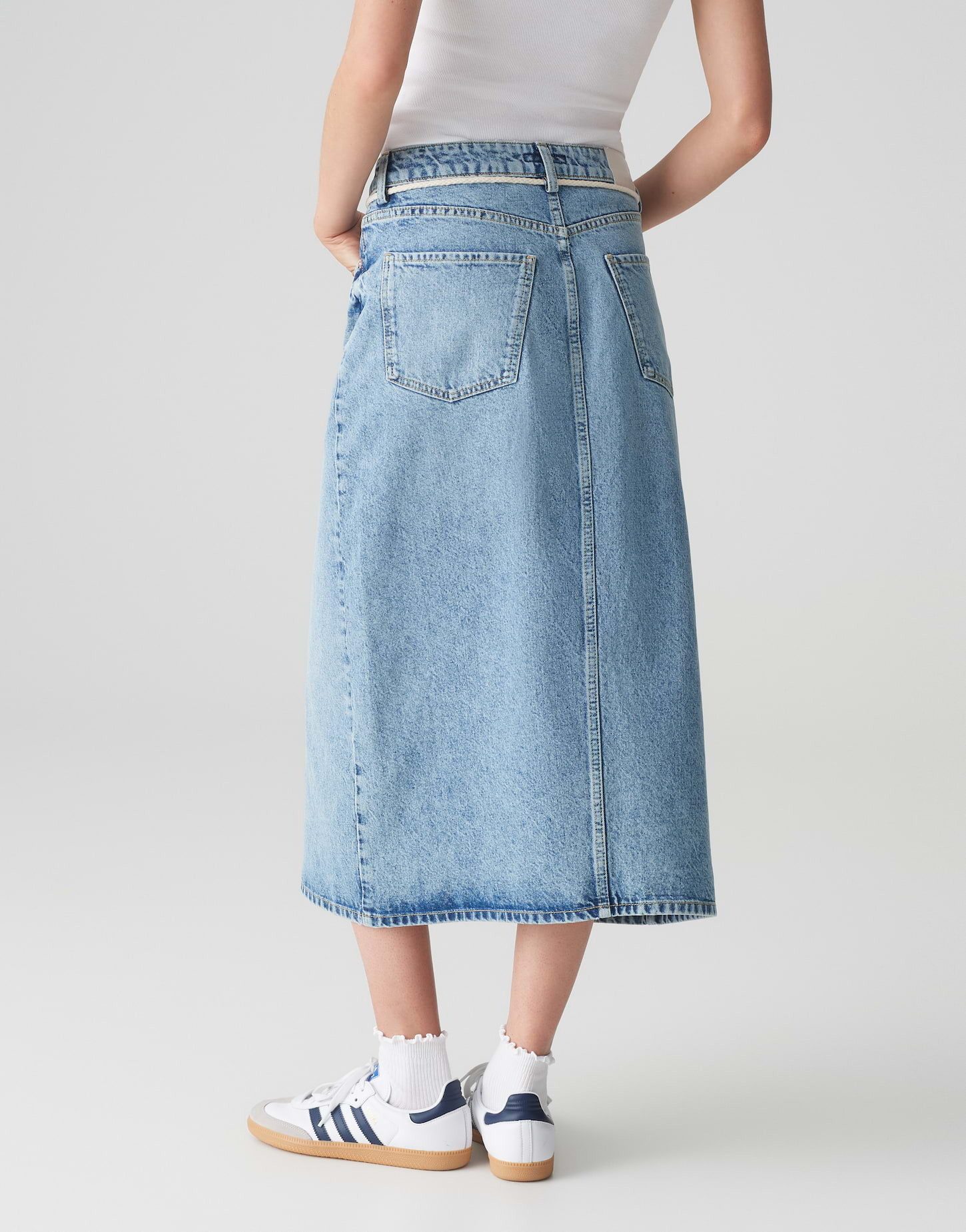 OPUS Jeansrock Jeansrock RINSO CASUAL aus BCI Cotton