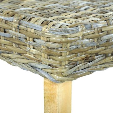 furnicato Essbank Sitzbank 110 cm Natur Kubu-Rattan und Massivholz Mango