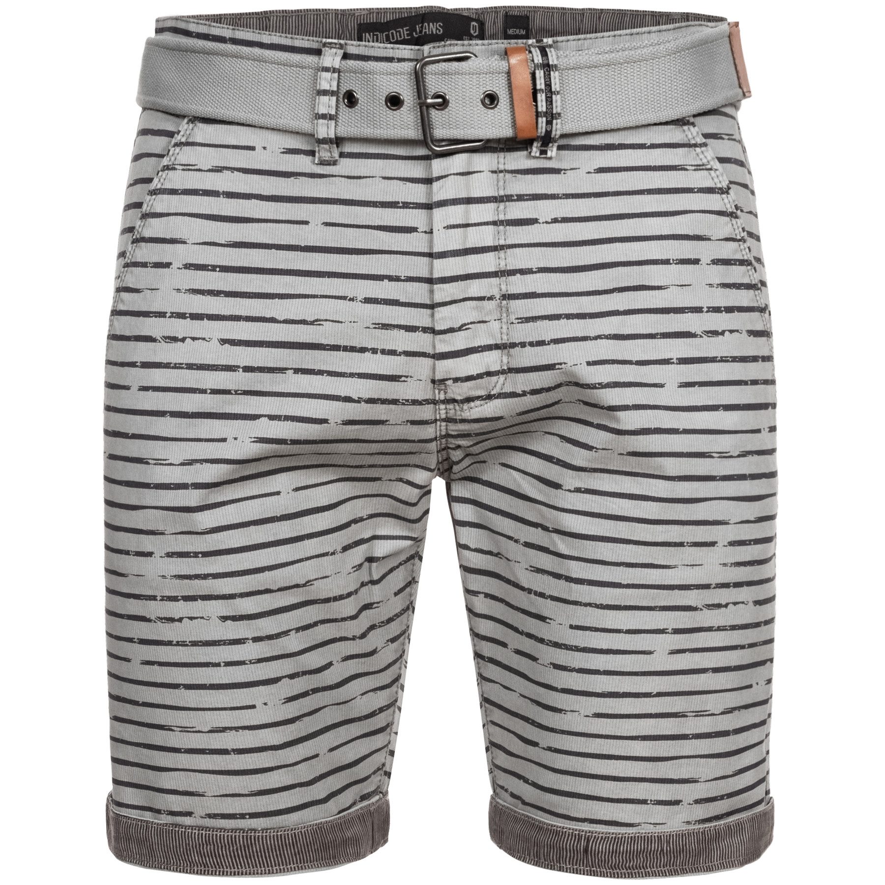 Indicode Chinoshorts Arroyo mit auffälligem Streifenmuster günstig online kaufen