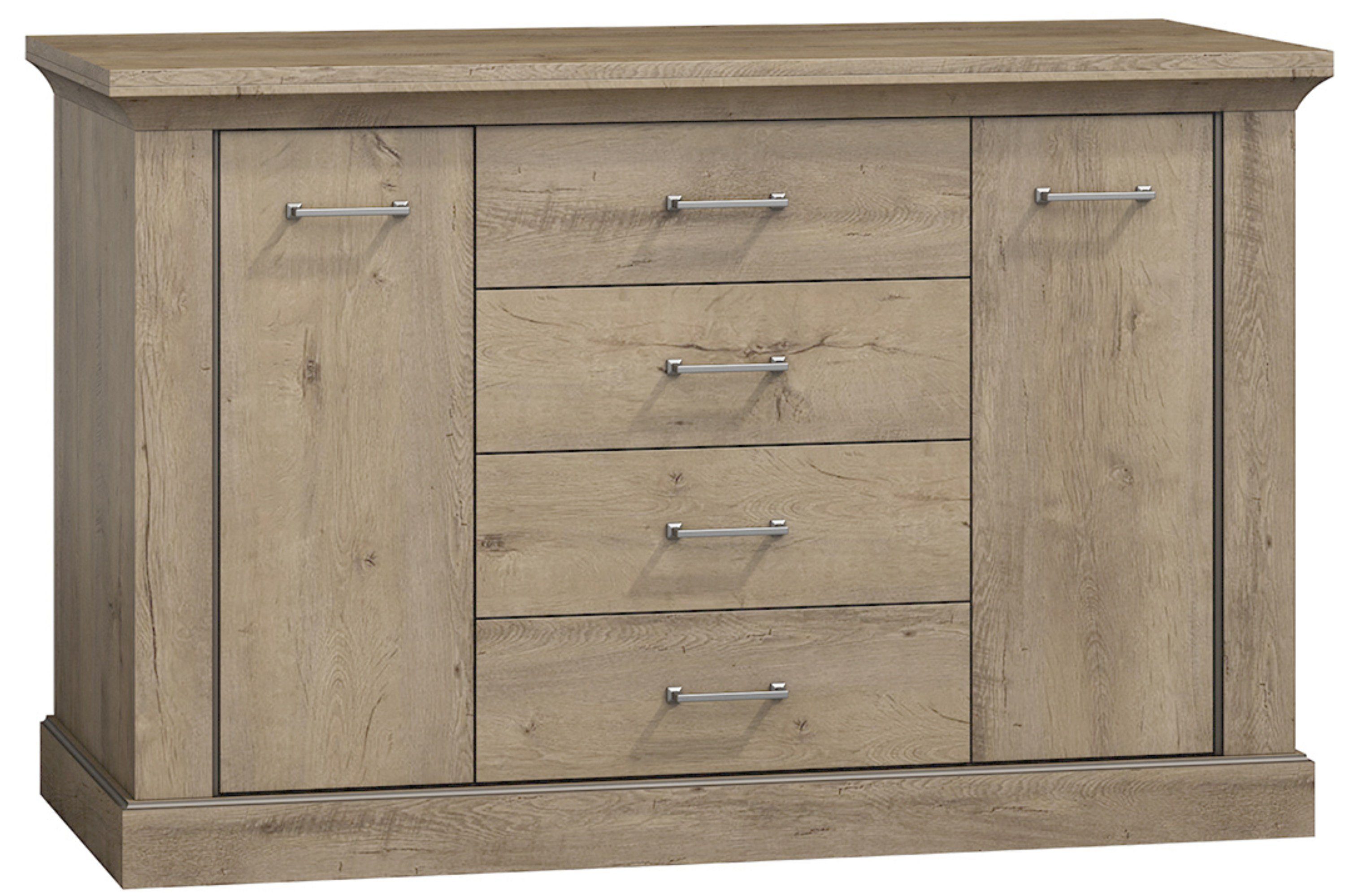 KONSIMO® Kombikommode VETIS Kommode, mit Schubladen, mit Türen, vintage