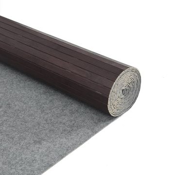 Teppich Teppich Rechteckig Dunkelbraun 80x200 cm Bambus, vidaXL, Rechteckig