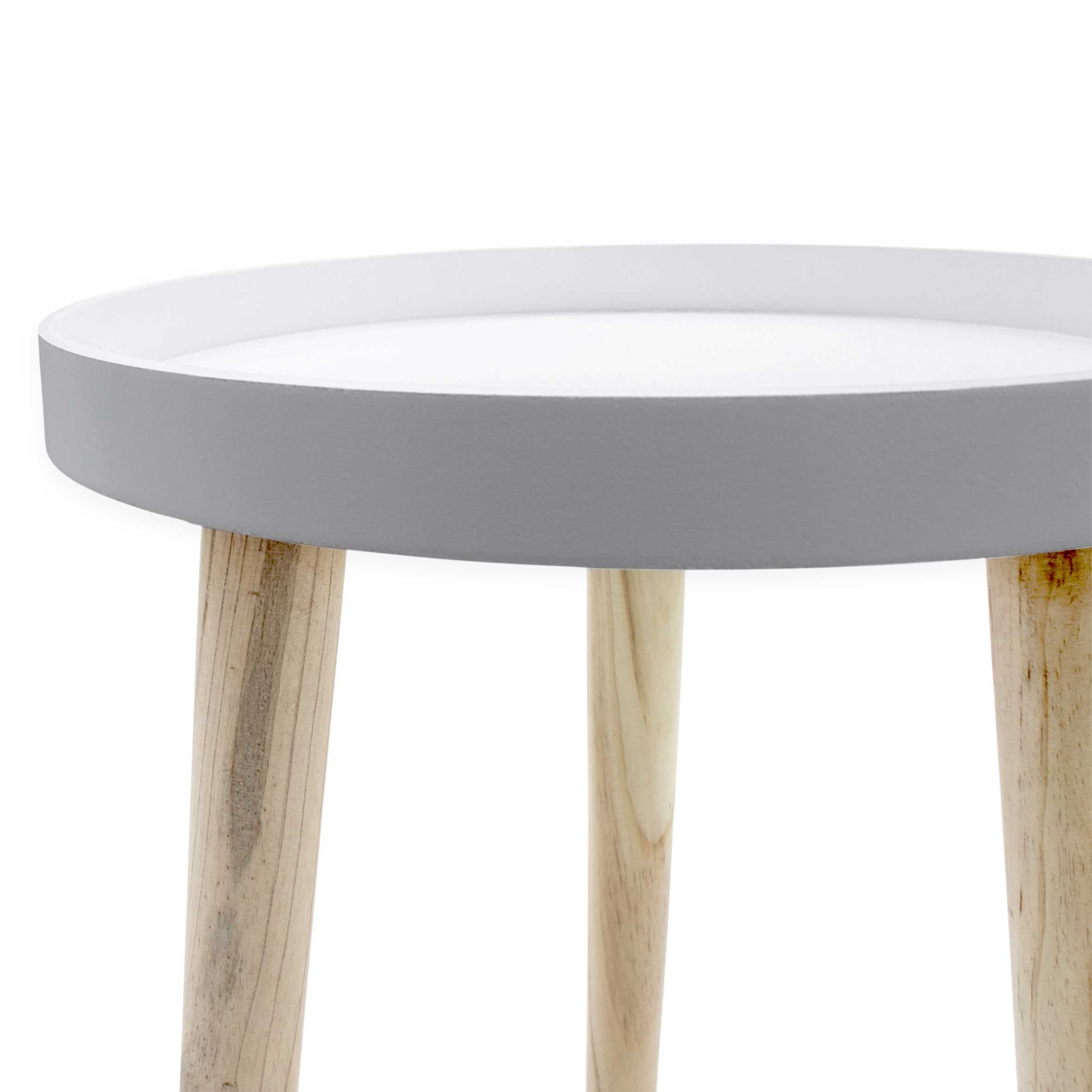 Spetebo Beistelltisch Beistelltisch 30 x 36 cm - weiß (Stück, 1-St., Beistelltisch), kleiner Tisch zum Zustellen oder Dekorieren – Bild 4 von 5
