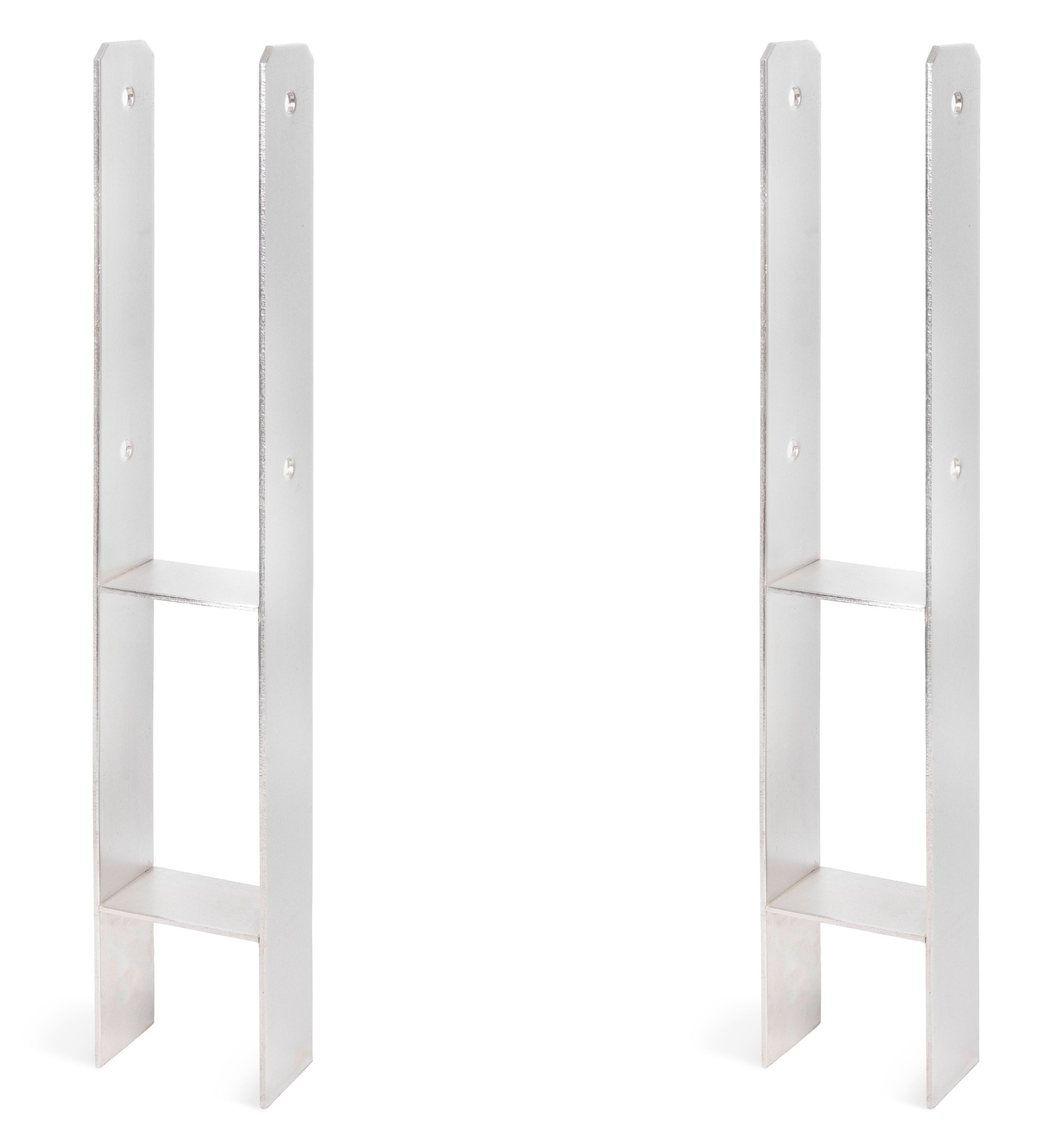 Alberts Pfostenträger Alberts 2 x H-Pfostenträger, Edelstahl, 91x600 mm, Materialstärke 4 mm, (2-St), Alberts H-Pfostenträger im Bundle, Edelstahl, Höhe 300 mm, Gesamthöhe