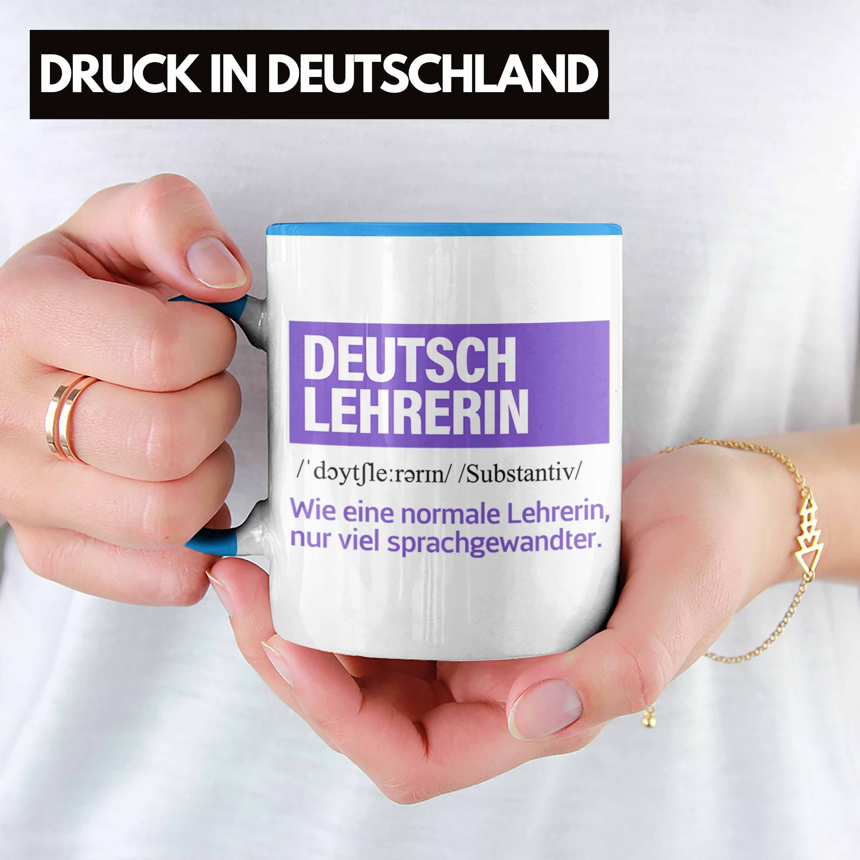 Geschenk Abschied Blau Deutsch Lehrerin Trendation Trendation Tasse Tasse Deutschlehrerin Geburtstag Abschiedsgeschenk Geschenkidee -