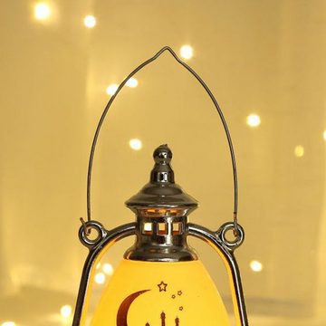 Rutaqian LED-Leuchte Ramadan Dekoration Laterne Eid Mubarak Deko (Elektronische Kerze Ramadan Deko LampeVintage Laterne Deko, Kunsthandwerk, Laterne im arabischen Stil)
