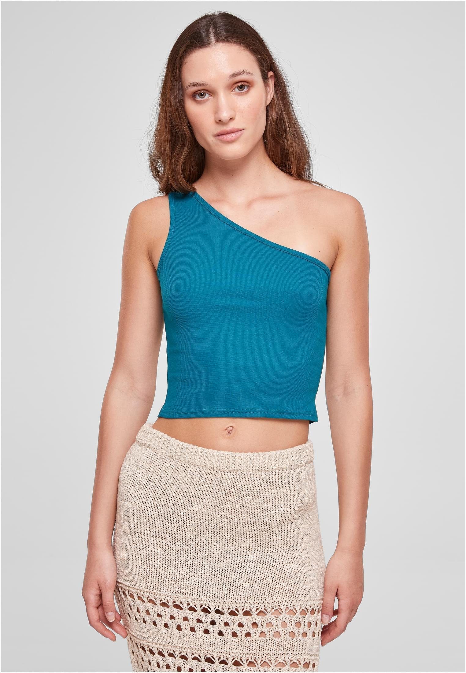URBAN CLASSICS Tanktop Ladies Cropped Asymmetric Top XS bis 5XL günstig online kaufen