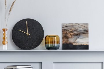 OneMillionCanvasses® Leinwandbild Sturm - Gold - Abstrakt, (1 St), Leinwand Bilder für Wohnzimmer Schlafzimmer