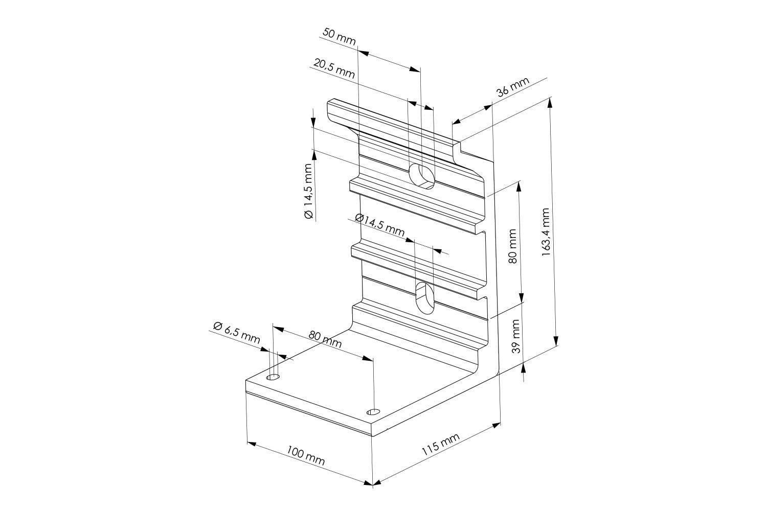 empasa Kassettenmarkise "CUBE ONE": Wandhalterung Aluminium Markisenhalterung