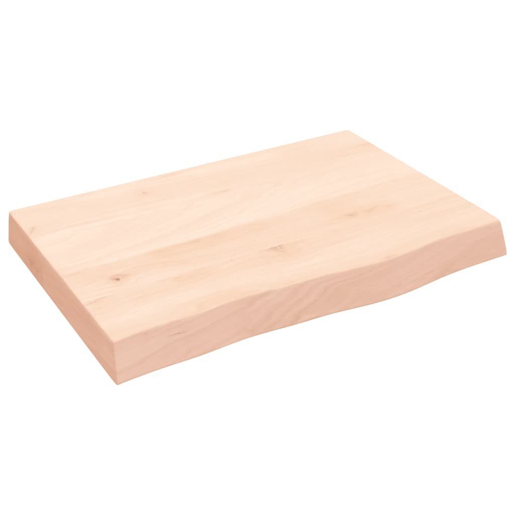 Eiche cm Massivholz furnicato Tischplatte 60x40x(2-6) Unbehandelt