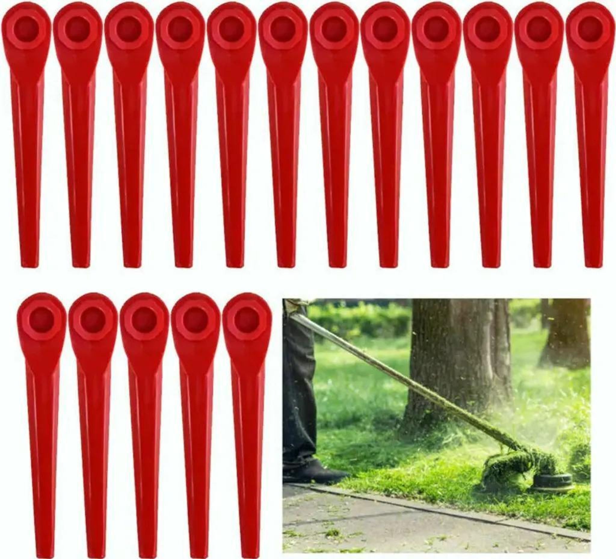 FELIXLEO Rasenmähermesser 800er Kunststoffmesser Ersatzmesser für Gardena Rasentrimmer