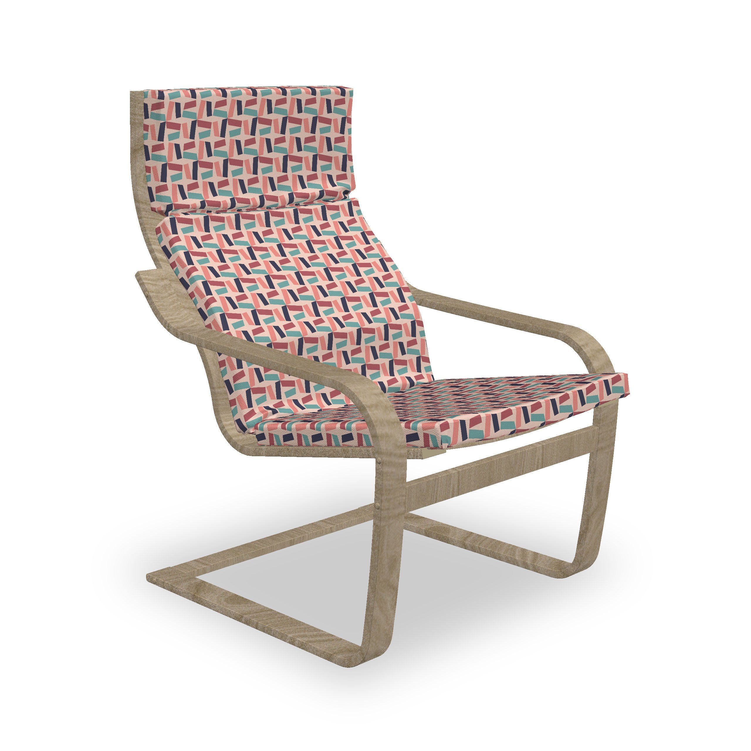 Abakuhaus Stuhlkissen Sitzkissen mit Stuhlkissen mit Hakenschlaufe und Reißverschluss, Geometrisch Buntes Mosaik