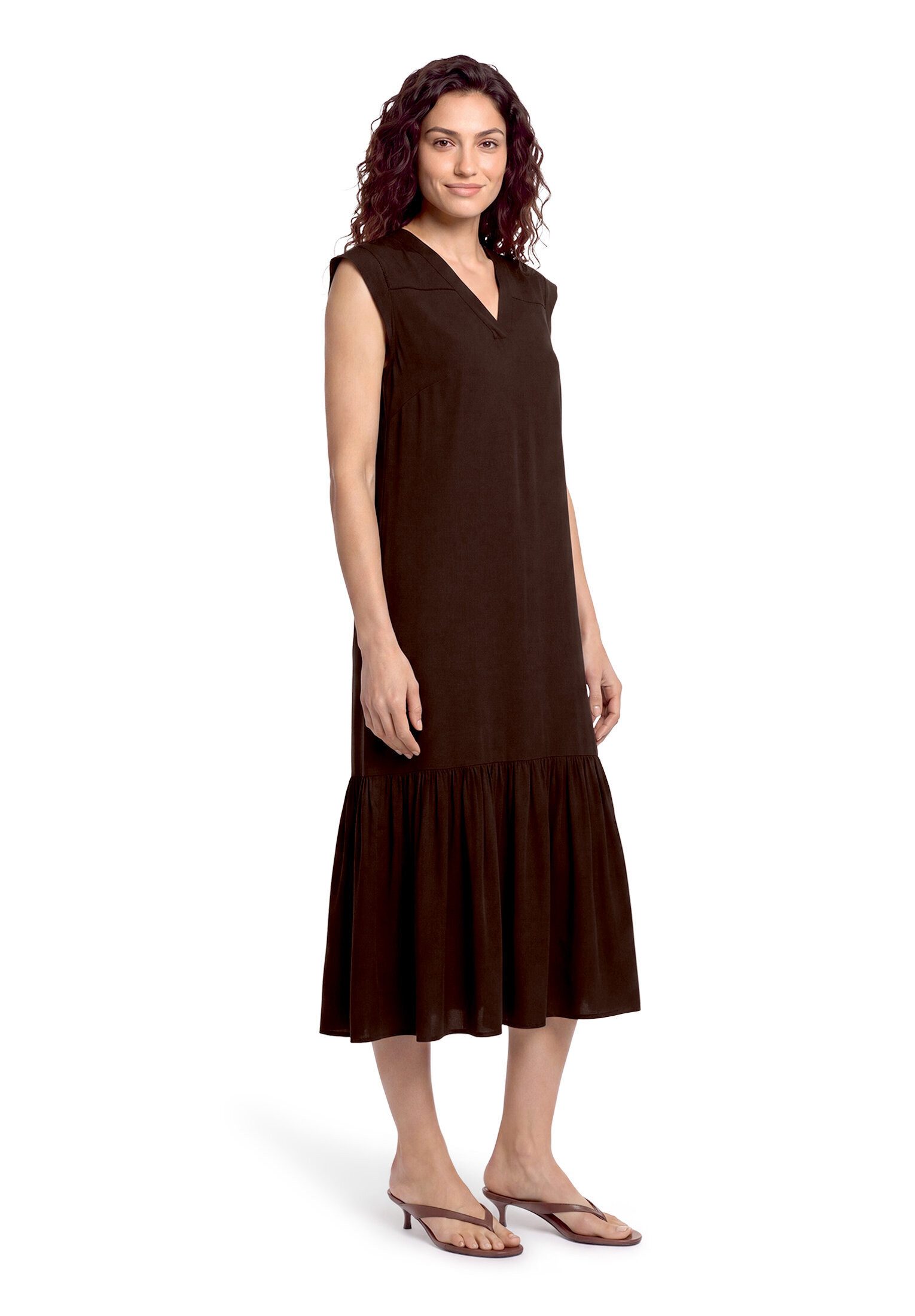 Cartoon Druckkleid Damen mit Flügelärmeln