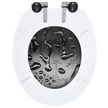 vidaXL WC-Sitz Toilettensitze 2 Stk Soft-Close-Deckel MDF Wassertropfendesign