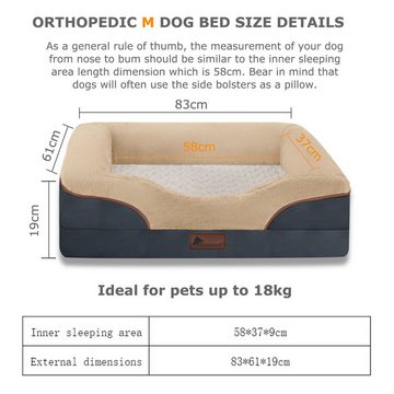 TIGGO Hundematratze Doggyhut Orthopädisches Hundebett Ergonomisches Hundesofa Hundebett, verschieden Grössen M, L, XL und XL