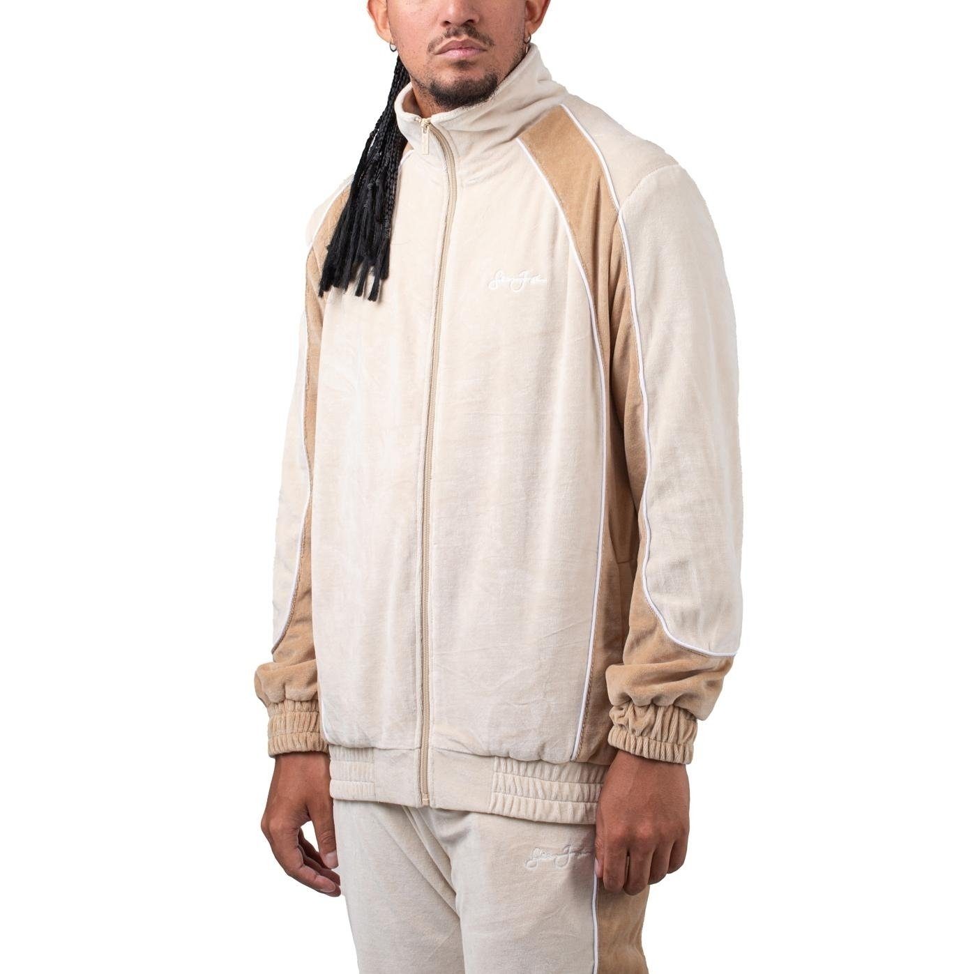 Sean John Trainingsjacke Sean John Script Logo Color Block Velour Trackjacket