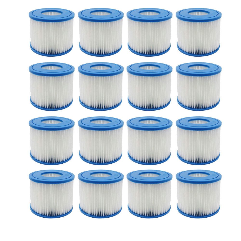 Trade-Shop Ersatzfilter 16x passend für Bestway Lay-Z-Spa Miami, Vegas, Palm Springs, Hawaii, Zubehör für Bestway FD2134, Typ VI, 58323, 58323e, 58239 / Whirlpool-Zubehör, Größe: VI Filter / für das Filtergehäuse an der Poolinnenwand