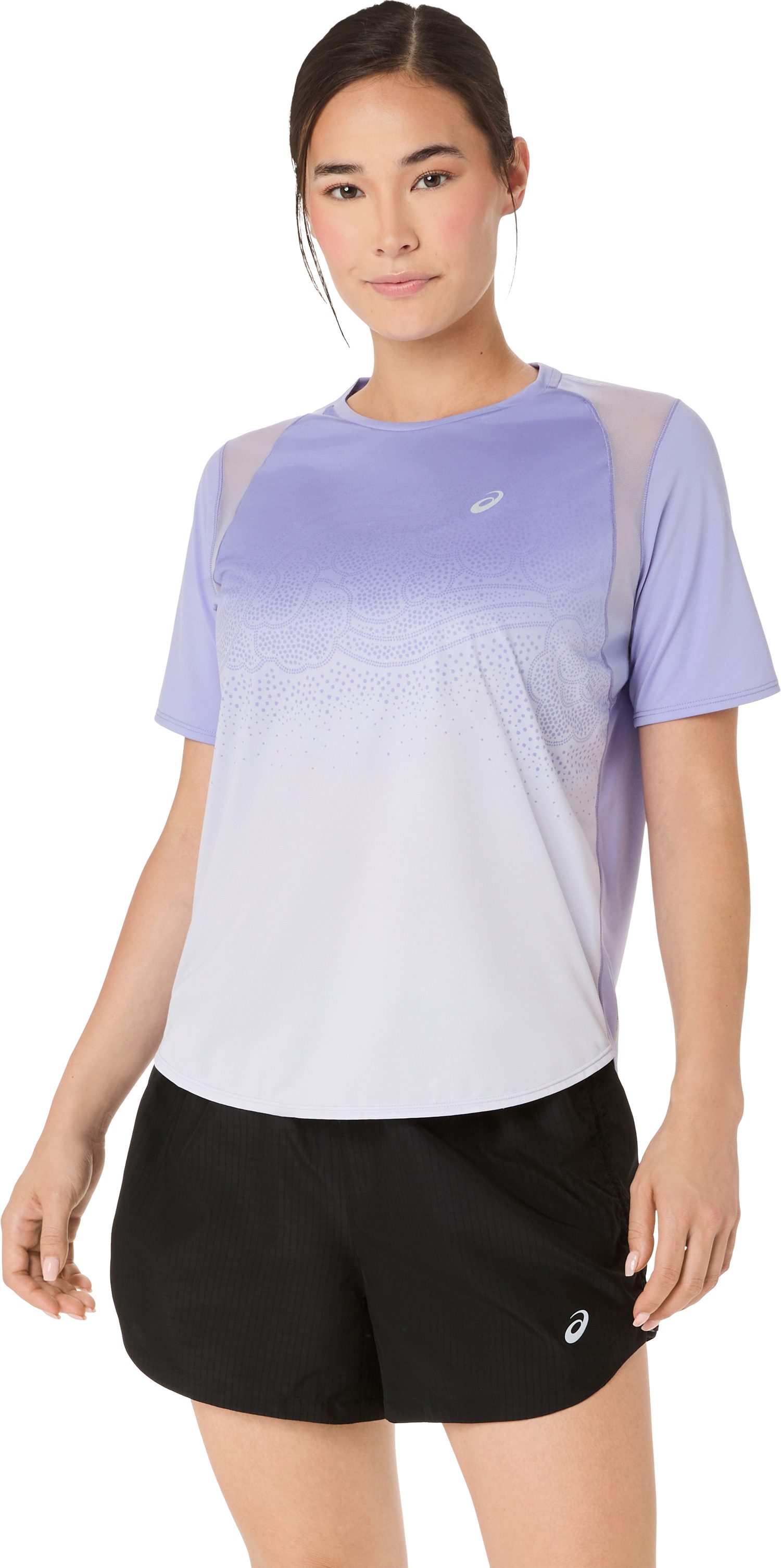 Asics Laufshirt ROAD FADE SS TOP für verschiedene Jahreszeiten, mit Grafik-Print, mit Mesh-Einsätzen