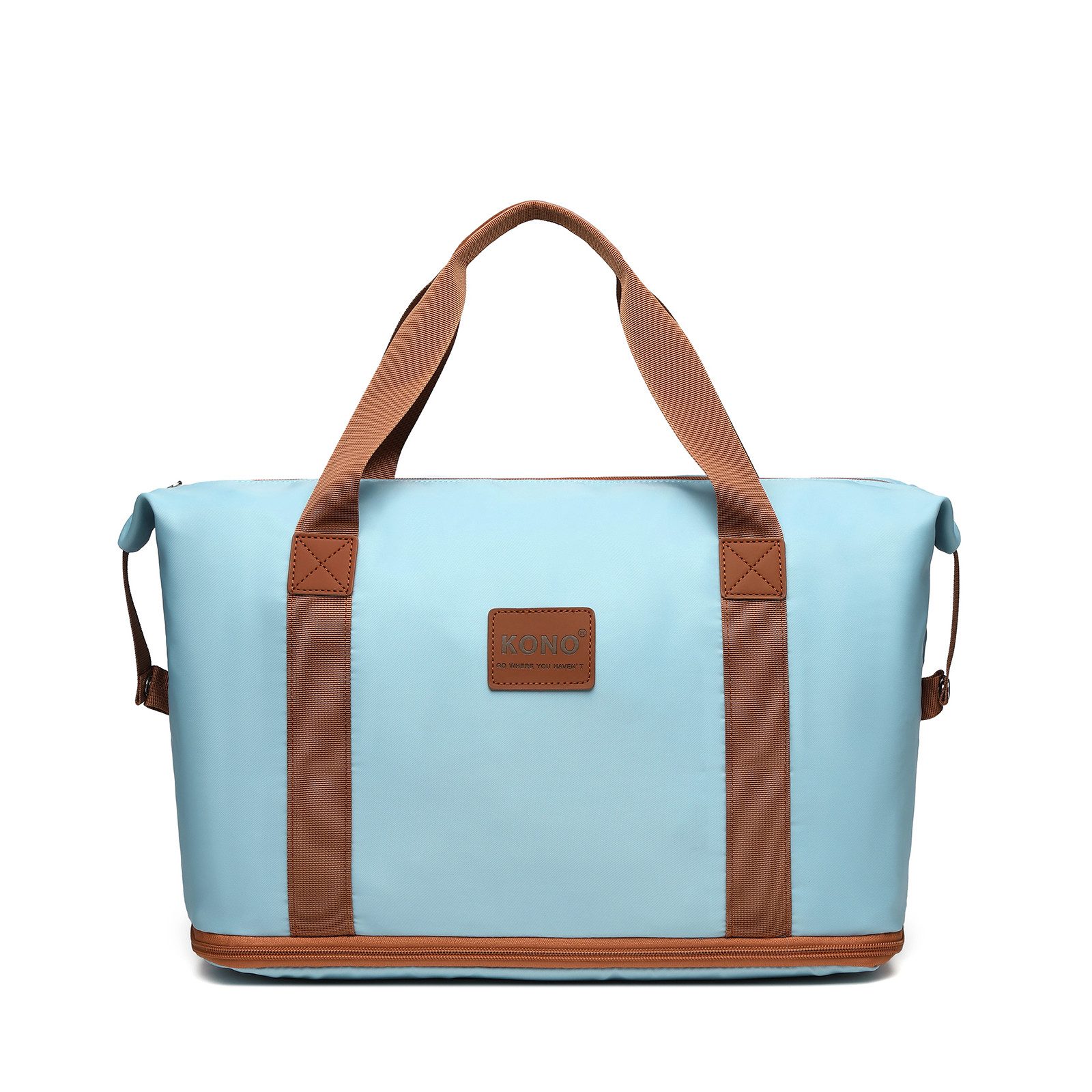 KONO Reisetasche 2-in-1 Set: Erweiterbare Handgepäck-Tasche (36L) + Kosmetiktasche, Praktisches und leichtes Design