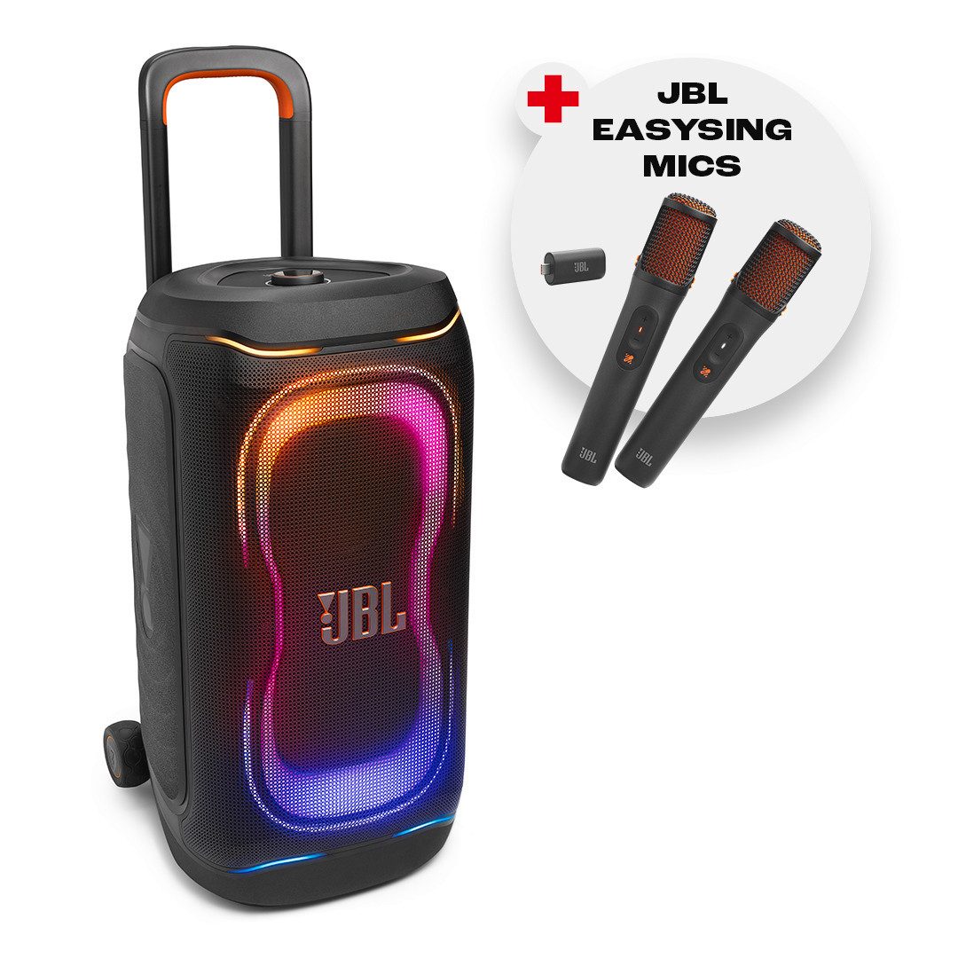 JBL Set: PartyBox 330 + Easysing Mics (UVP 159,99) Party-Lautsprecher (Bluetooth, 280 W)