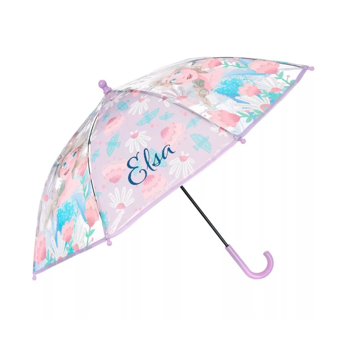 Disney Stockregenschirm Disney Eiskönigin Birds Kinder transparent Regenschirm Ø72