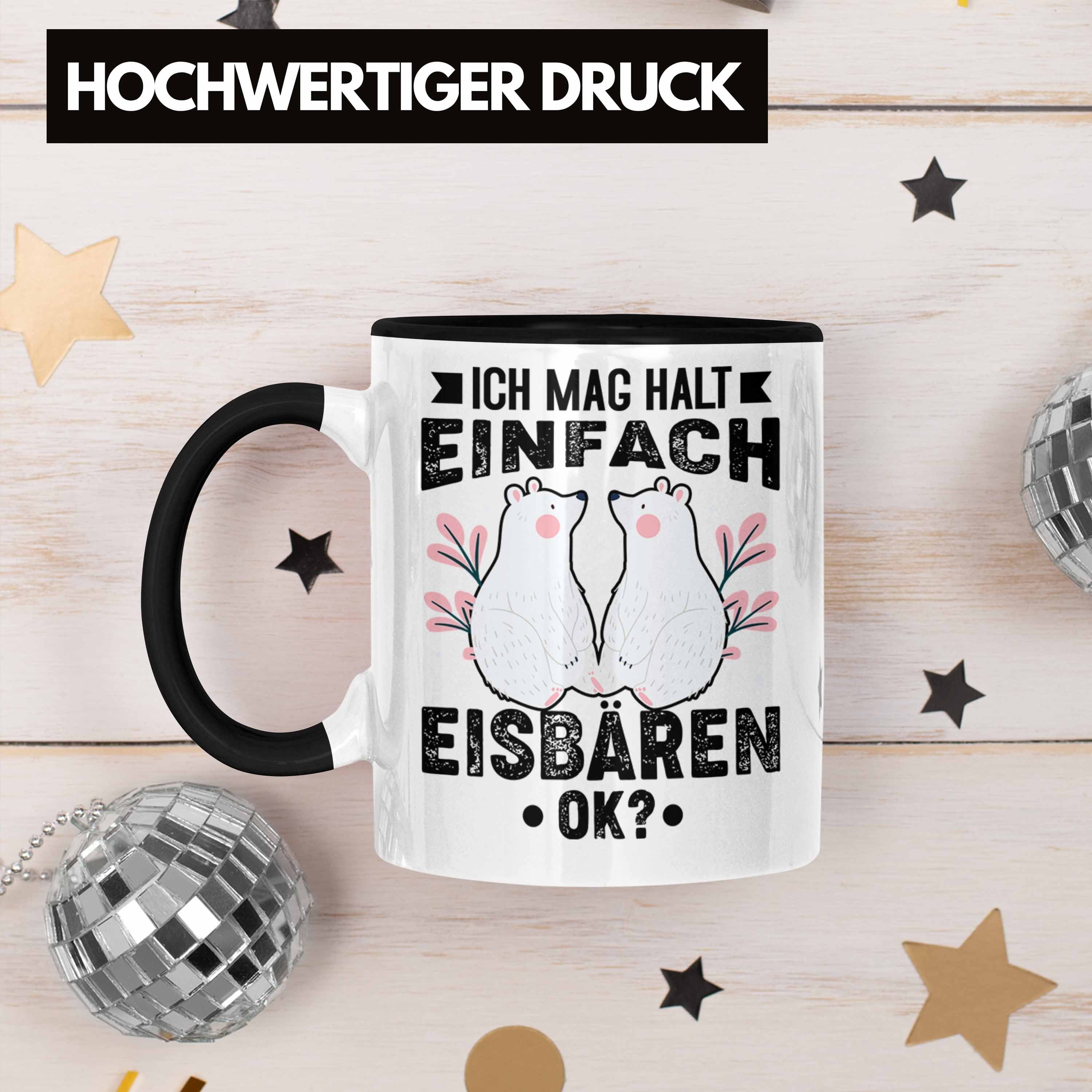 Trendation Tasse Trendation - Ich Tasse Mag Eisbären Geschenk Schwarz Mädchen Eisbären-Fans Halt