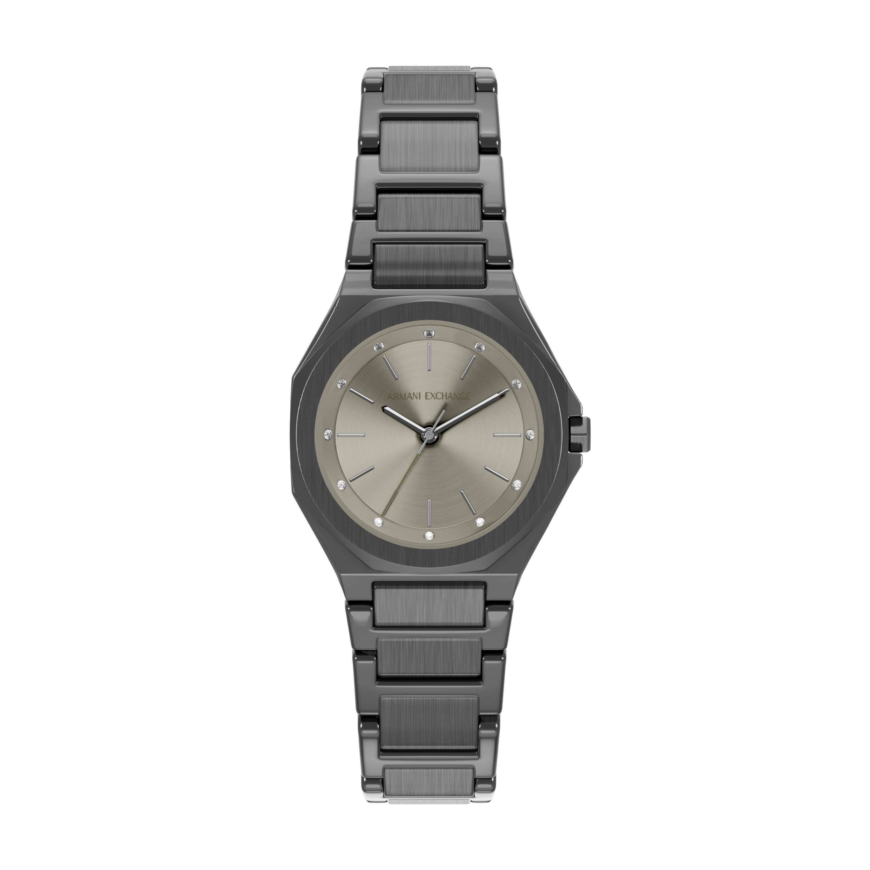 ARMANI EXCHANGE Quarzuhr AX4625, Armbanduhr, Damenuhr, Edelstahlarmband, analog, Glassteine