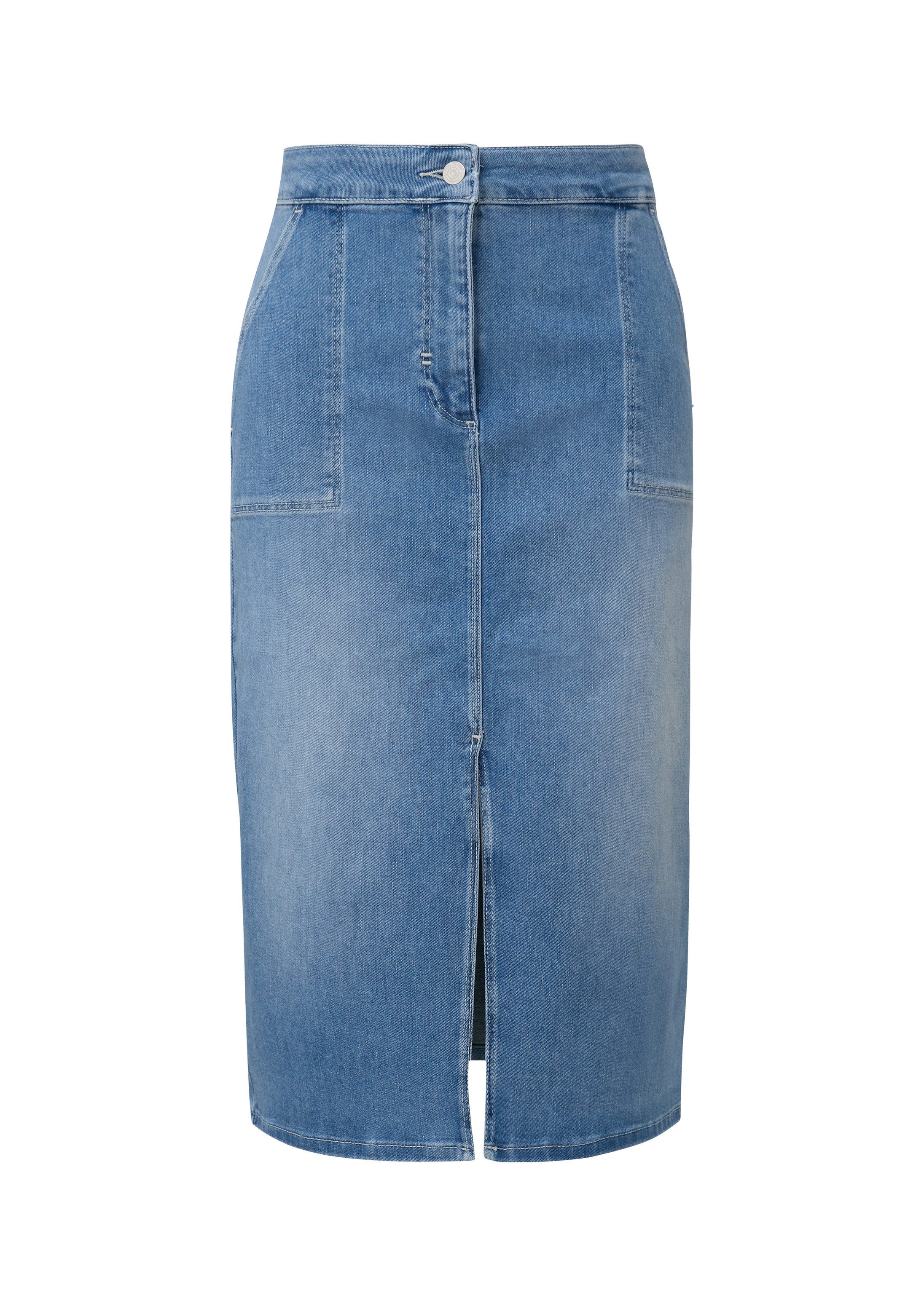 comma Midirock Rock Midi-Rock aus Denim