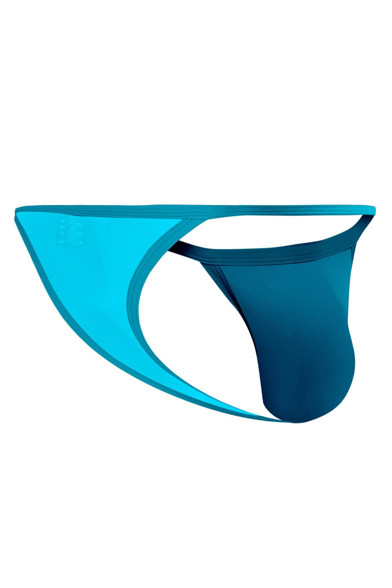 CUT4MEN String Türkiser Männer Tanga aus Netz Material elastisch transparent Herren S