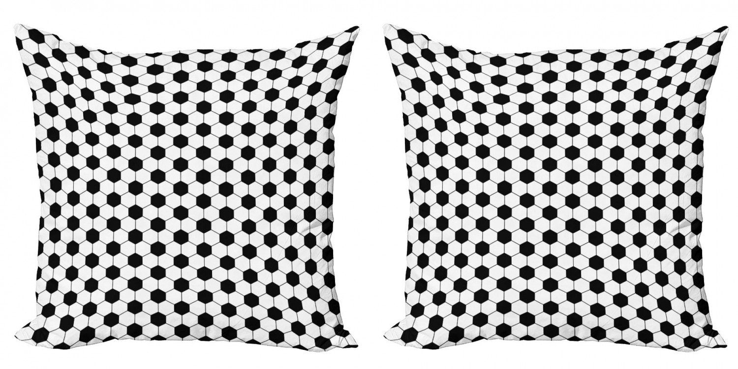 Kissenbezüge Modern Accent Doppelseitiger Digitaldruck, Abakuhaus (2 Stück), Fußball Abstrakt Ball Muster