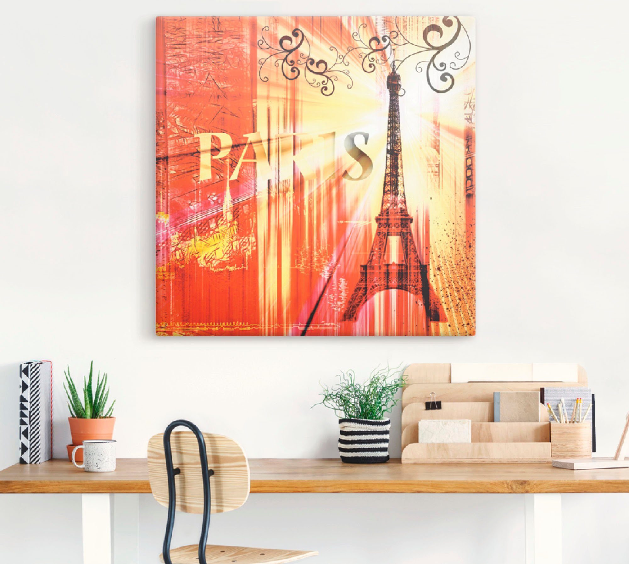 Leinwandbild, Skyline Poster Wandaufkleber Elemente (1 Paris St), III, in versch. als Wandbild Artland oder Architektonische Collage Größen