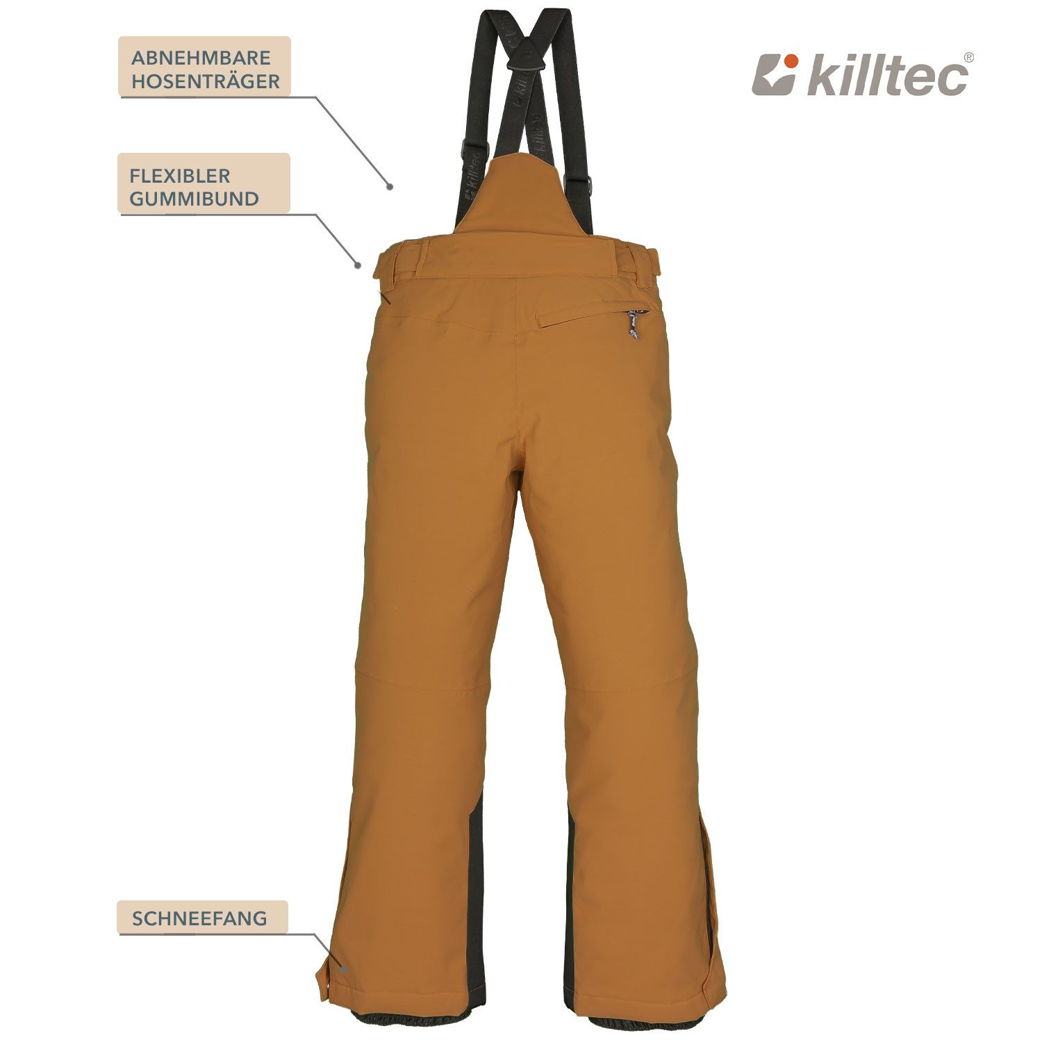 Killtec Skianzug Jungen Kinderskianzug Skijacke dunkelblau + Skihose braun, verschweißte Nähte